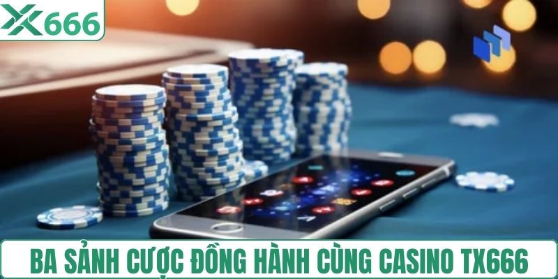 Ba sảnh cược đồng hành cùng casino TX666