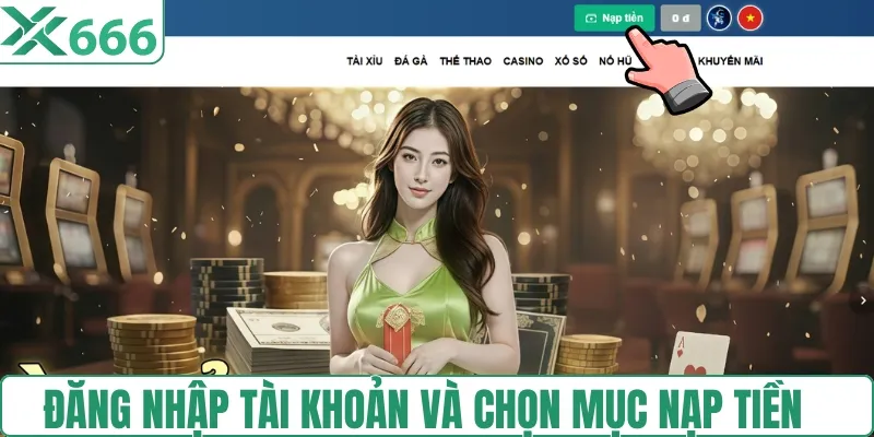 Đăng nhập TX666 và truy cập khu vực nạp tiền nhanh chóng